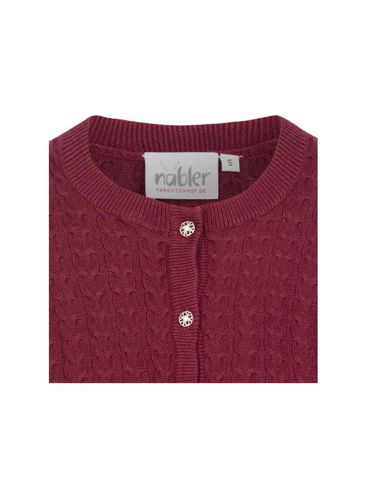 Nübler Strickjacke Langarm Sonja in Bordeaux günstig kaufen