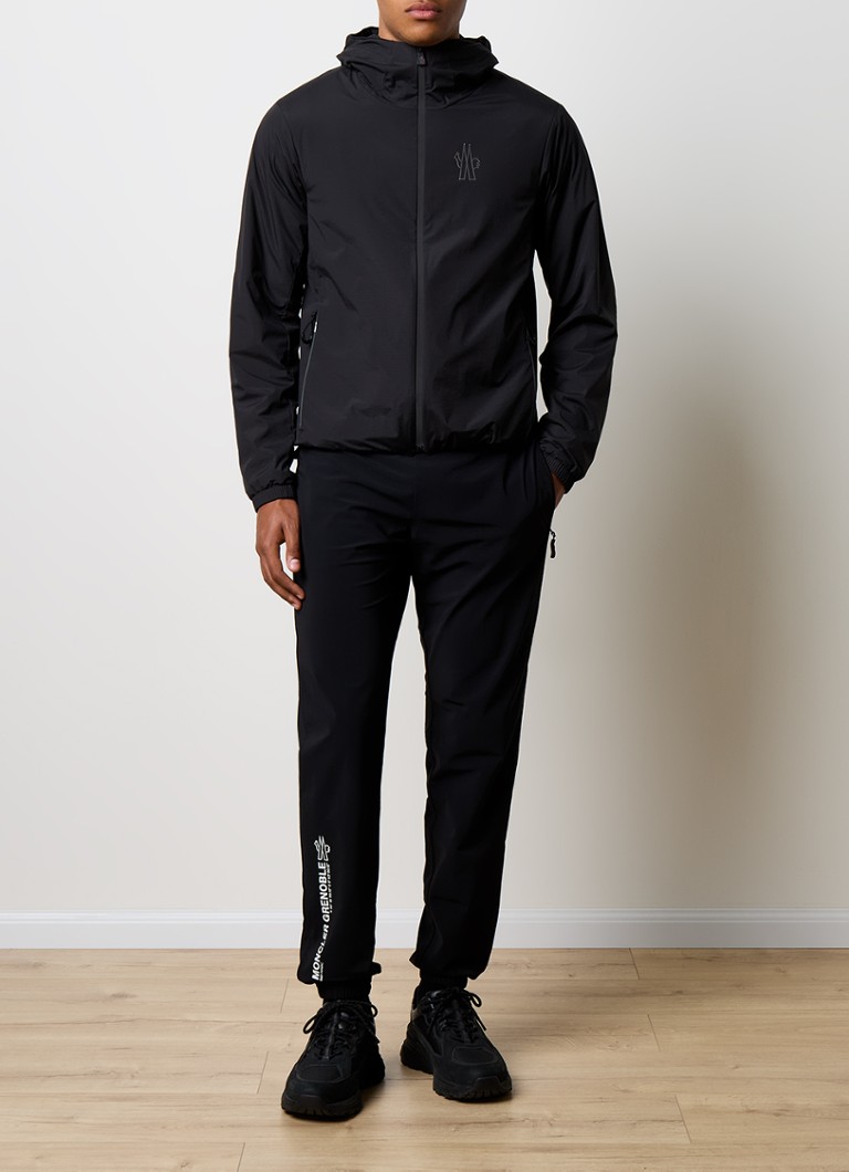 Giacca a vento Moncler Bissen con logo e cappuccio.