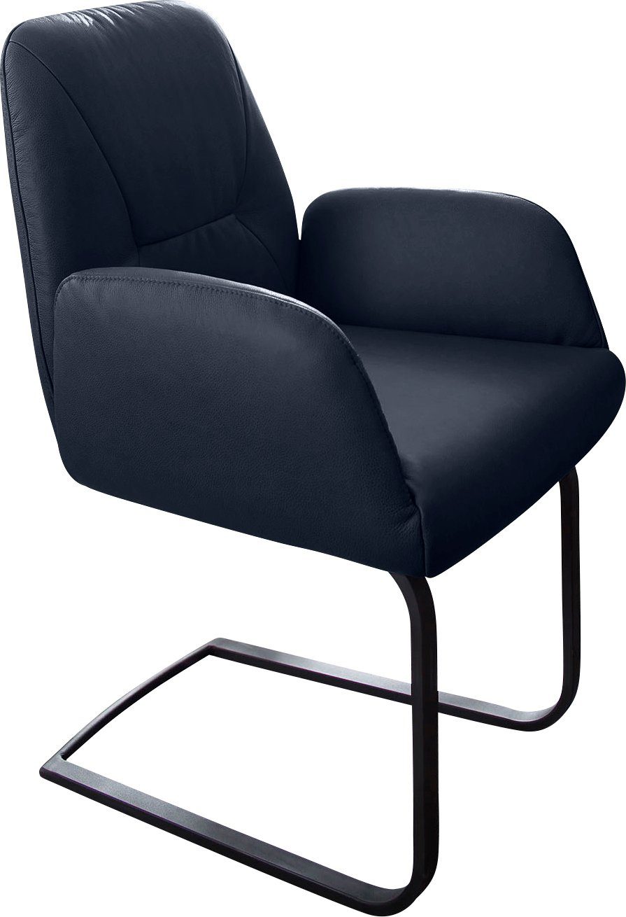 W.SCHILLIG Freischwinger ole (Set, 2 St), 2er- oder 4er-Set, Gestell in Schwarz pulverbeschichtet