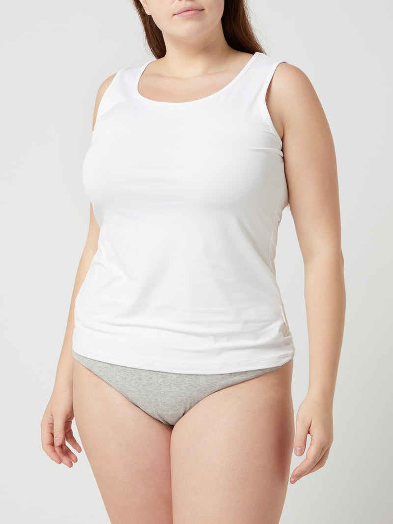 PLUS SIZE String mit Modal-Anteil in mittelgrau meliert