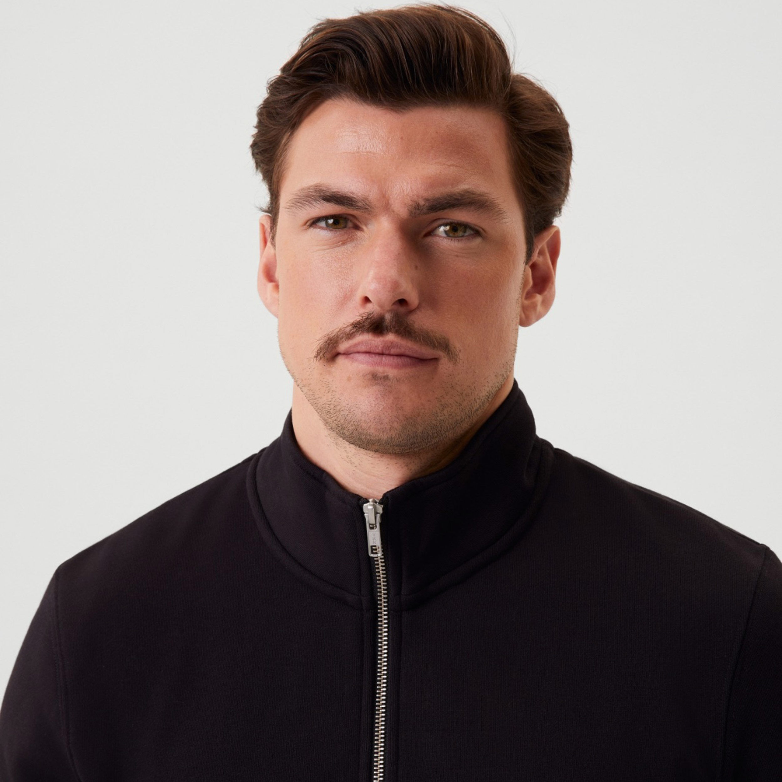 Centre Half-Zip Longsleeve Herren - Schwarz