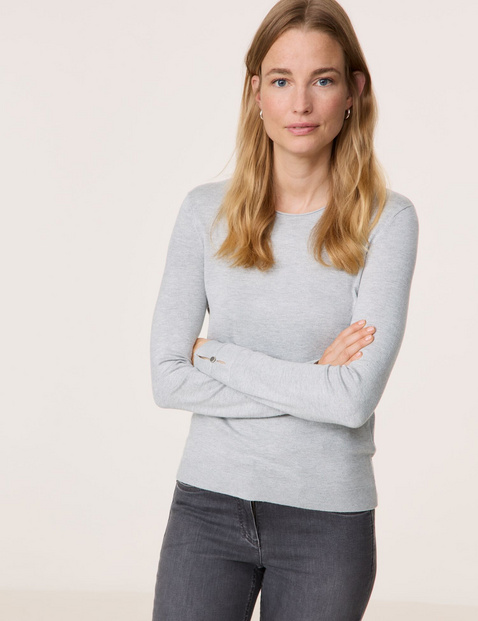 Langarmpullover aus nachhaltigem Feinstrick