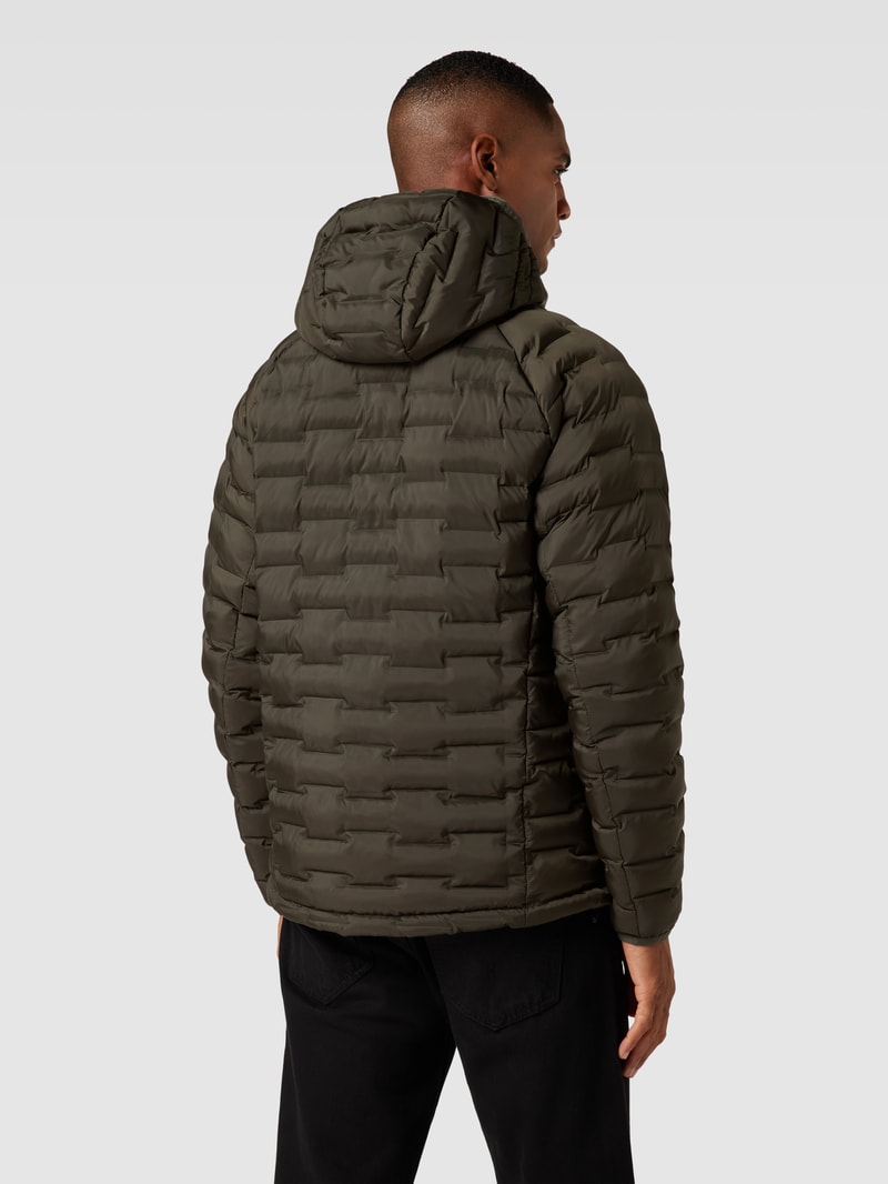 Steppjacke mit Kapuze Modell 'Argon' in olivgrün