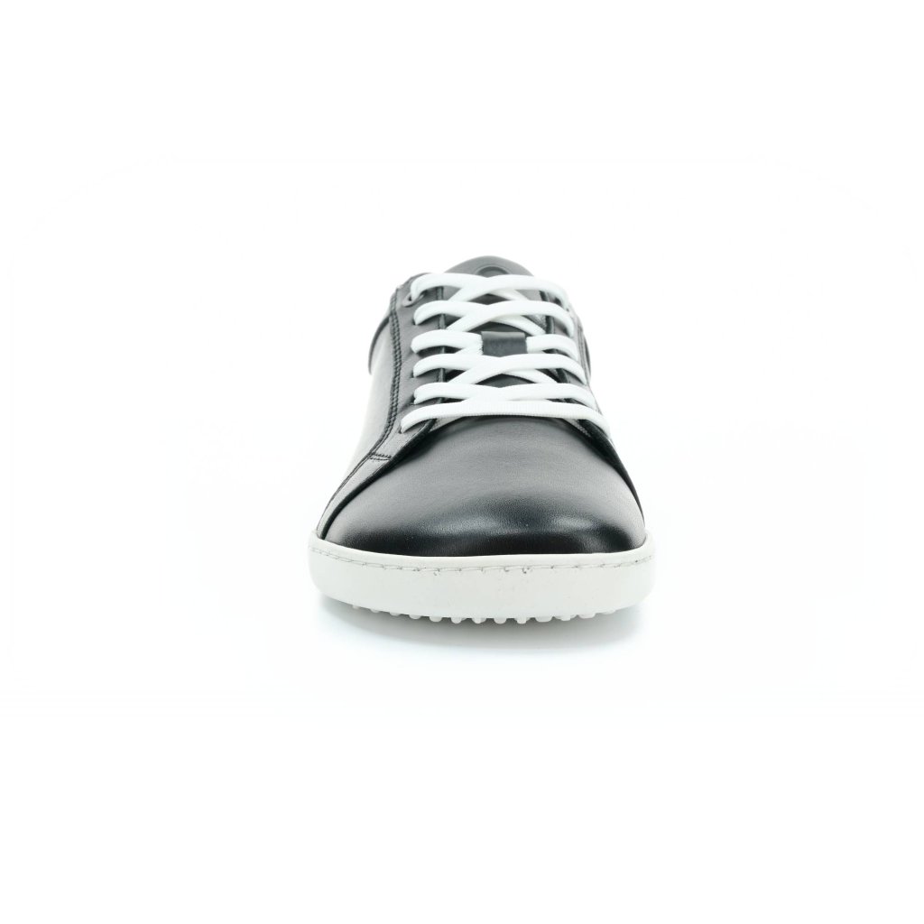 Shapen Feelin Uni Black-White Leather Barfuß-Halbschuhe