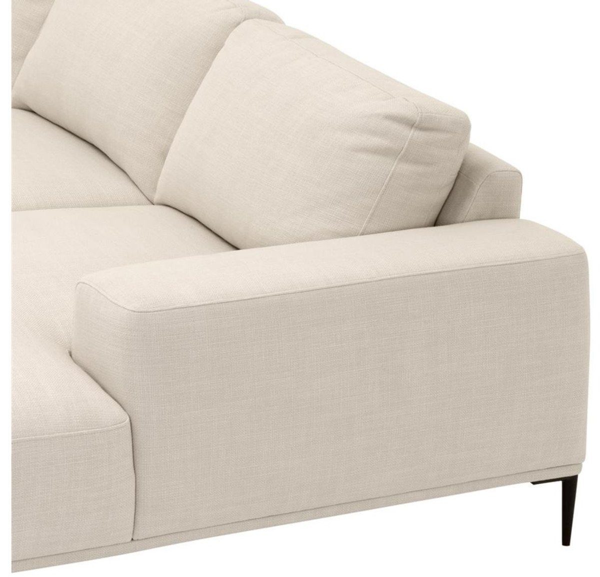 Casa Padrino Loungesofa Luxus Lounge Sofa Naturfarbig 285 x 164 x H. 80 cm - Luxus Kollektion