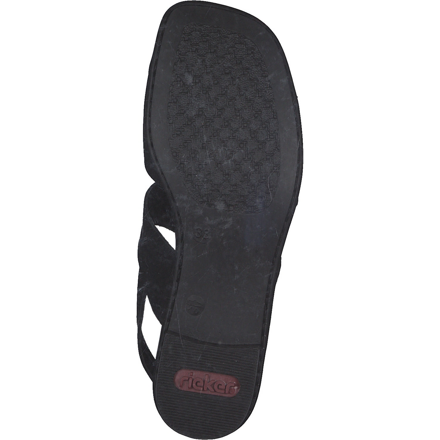 Rieker 62663, Plateau-Sandaletten, Damen, Schwarz