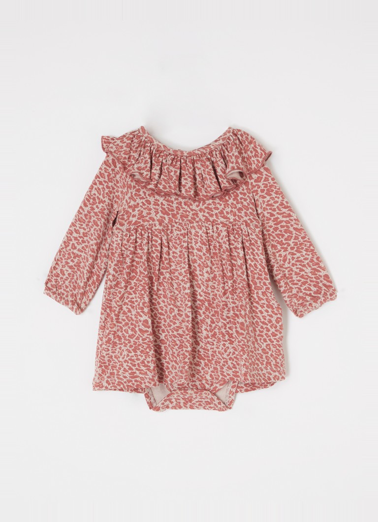 Robe MarMar COPENHAGEN Riva Leo à imprimé léopard et col à volants
