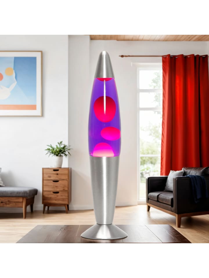 Licht-Erlebnisse Lavalampe EEK G in Silber Rot Lila günstig kaufen onesize