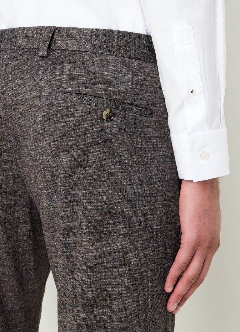 Strellson Kynd slim fit trousers with heather pattern and side pockets