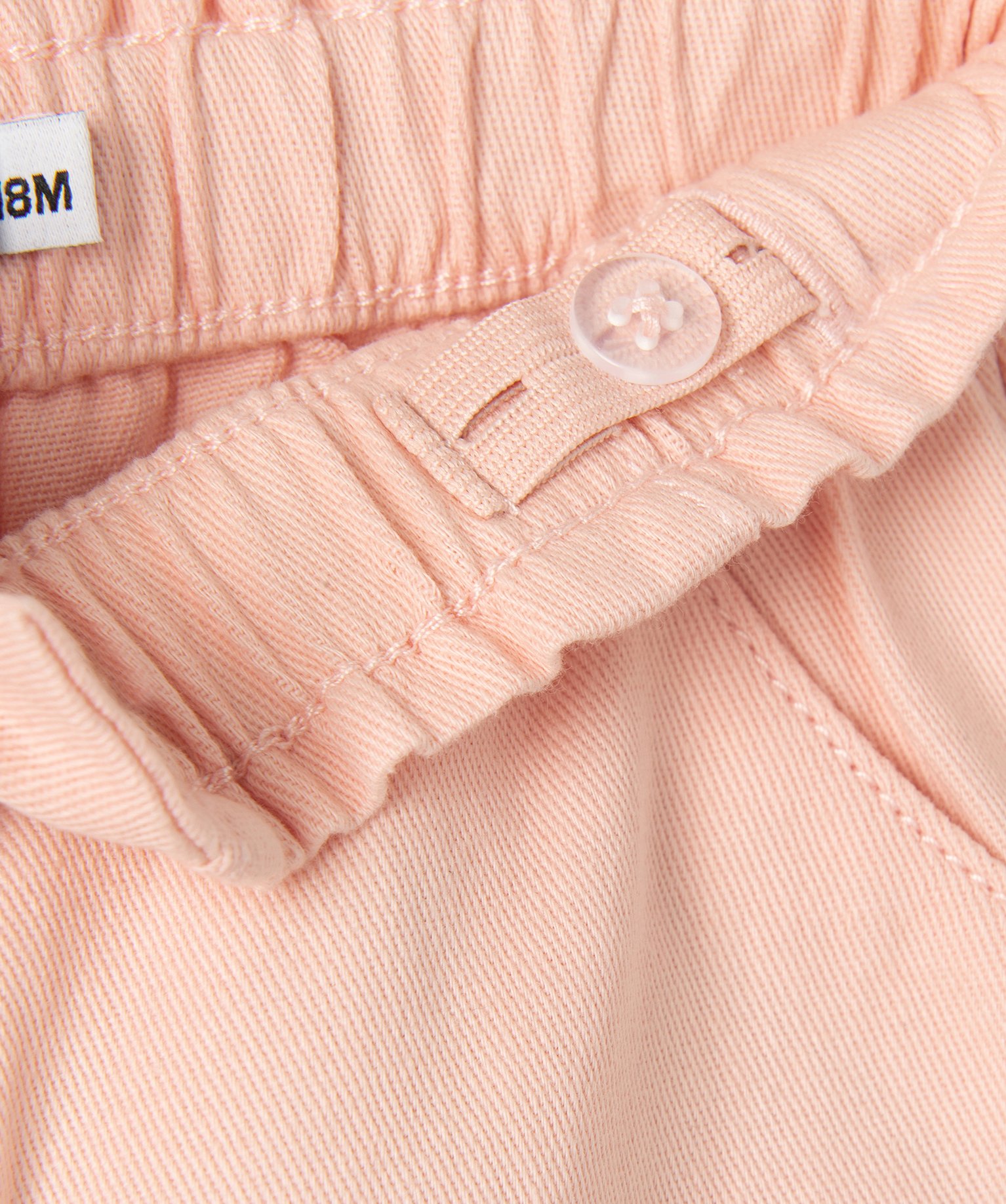 Short bébé fille uni avec ceinture élastiquée rose | GEMO