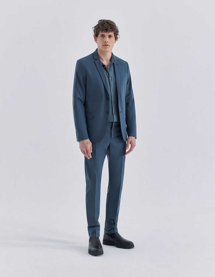 Pantalon de costume acier en twill TRAVEL SUIT Homme