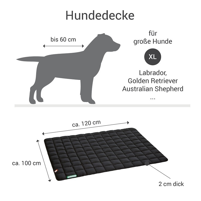Doctor Bark Hundedecken Doctor Bark Liegedecke schwarz XL