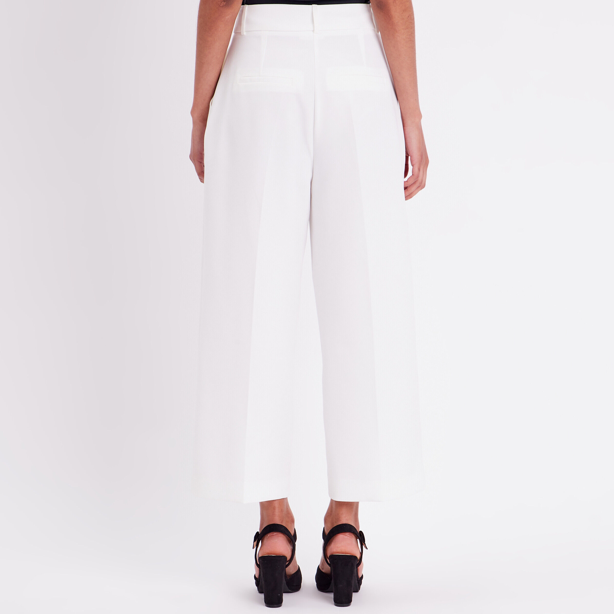 Pantalon city large ecru femme | Cache Cache