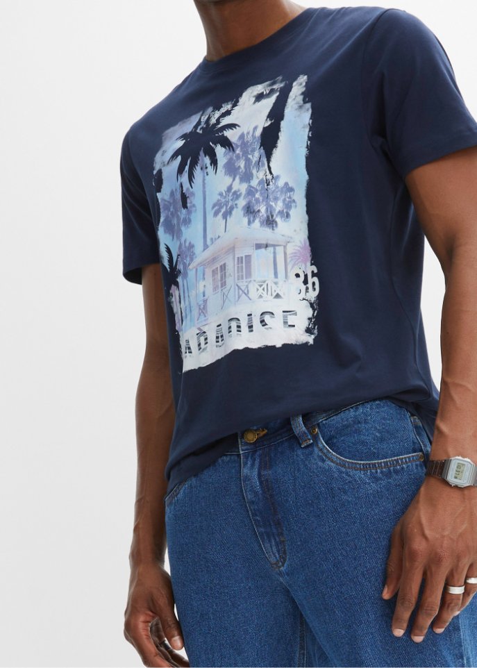 T-Shirt mit Komfortschnitt und Fotodruck