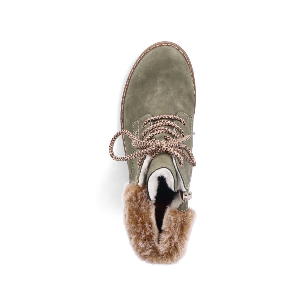 Rieker Damen Schnürstiefel laubgrün