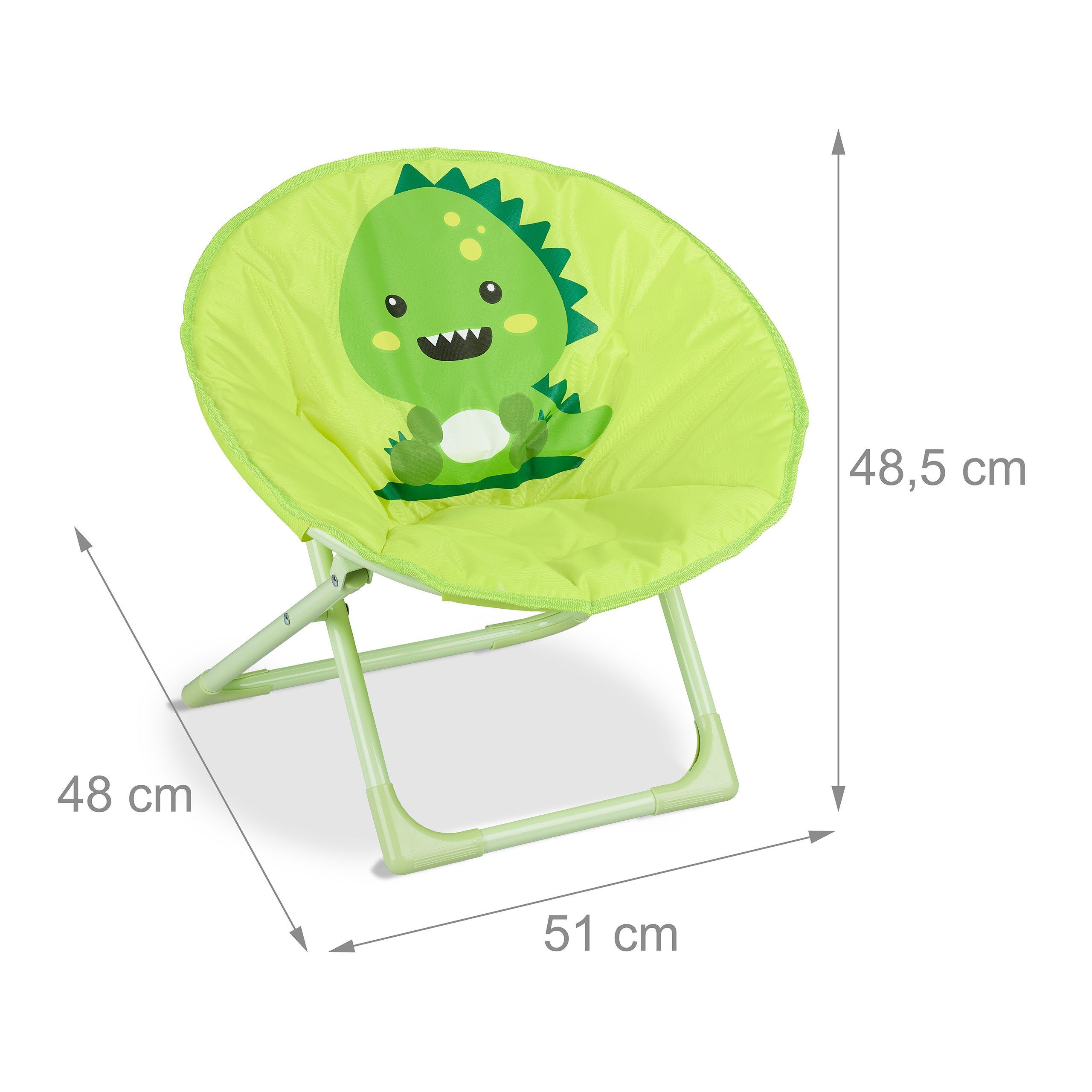 relaxdays Kinderklappstuhl Moonchair Kinder klappbar, Monster