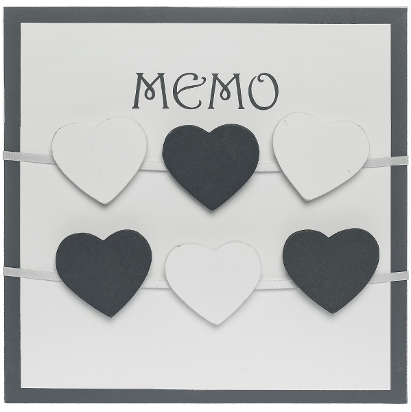 MyFlair Holz Memotafel mit Klammern 