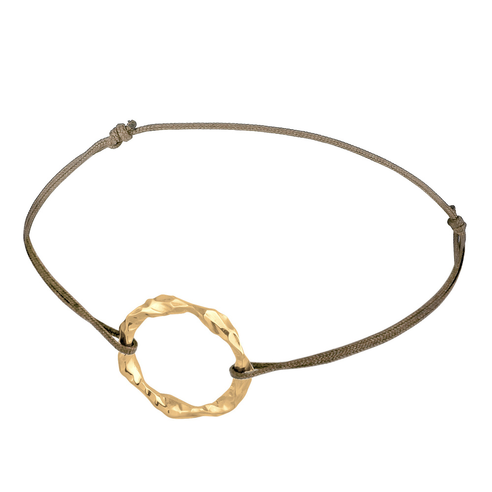 Elli Elli Bracelet Geo Cercle Nylon Bracelet Femme  Plaqué Or Argent (925/1000) Bracelet