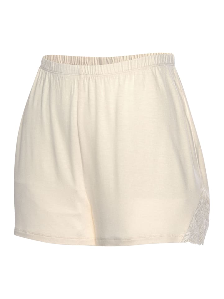 LASCANA Schlafshorts in creme günstig kaufen
