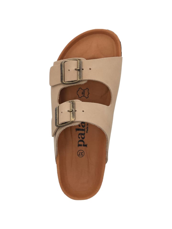 palado Pantoletten in taupe leder günstig kaufen