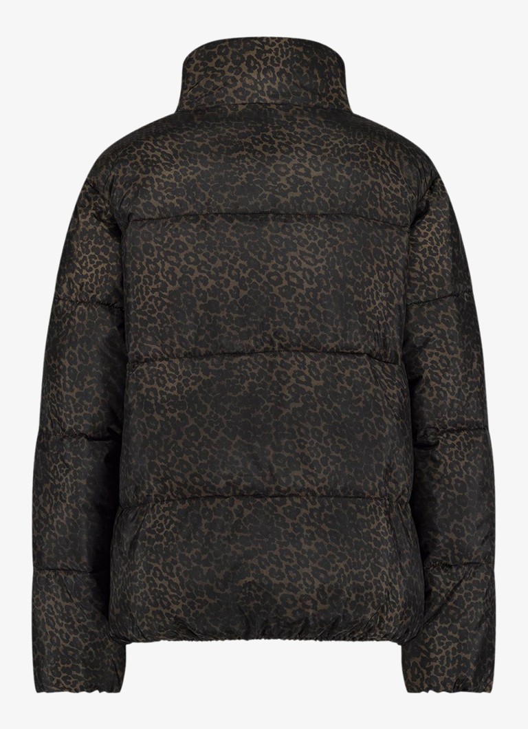Studio Anneloes Tanner pufferjakke med leopardtrykk