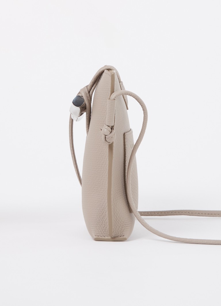 Longchamp Roseau leather crossbody phone case