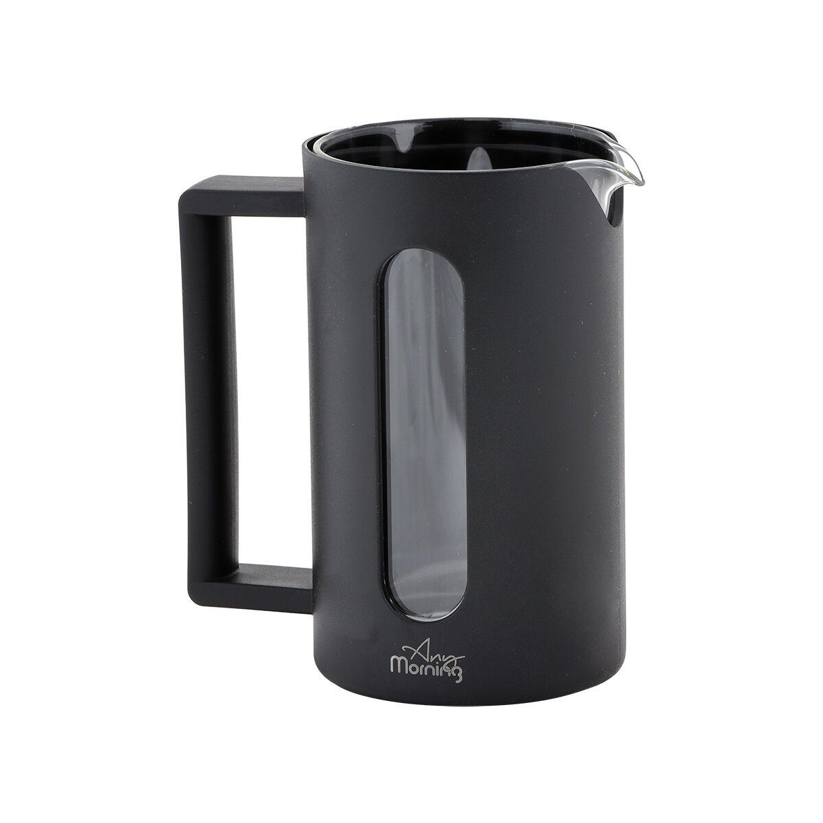 ANY MORNING French Press Kanne Any Morning FF002 French Press Kaffeemaschine Schwarz 600 ML