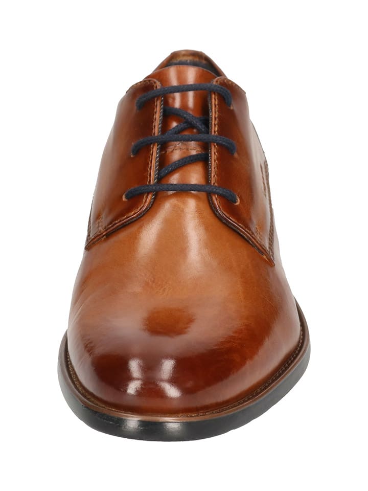 Bugatti Leder-Schnürschuhe in Hellbraun günstig kaufen 42