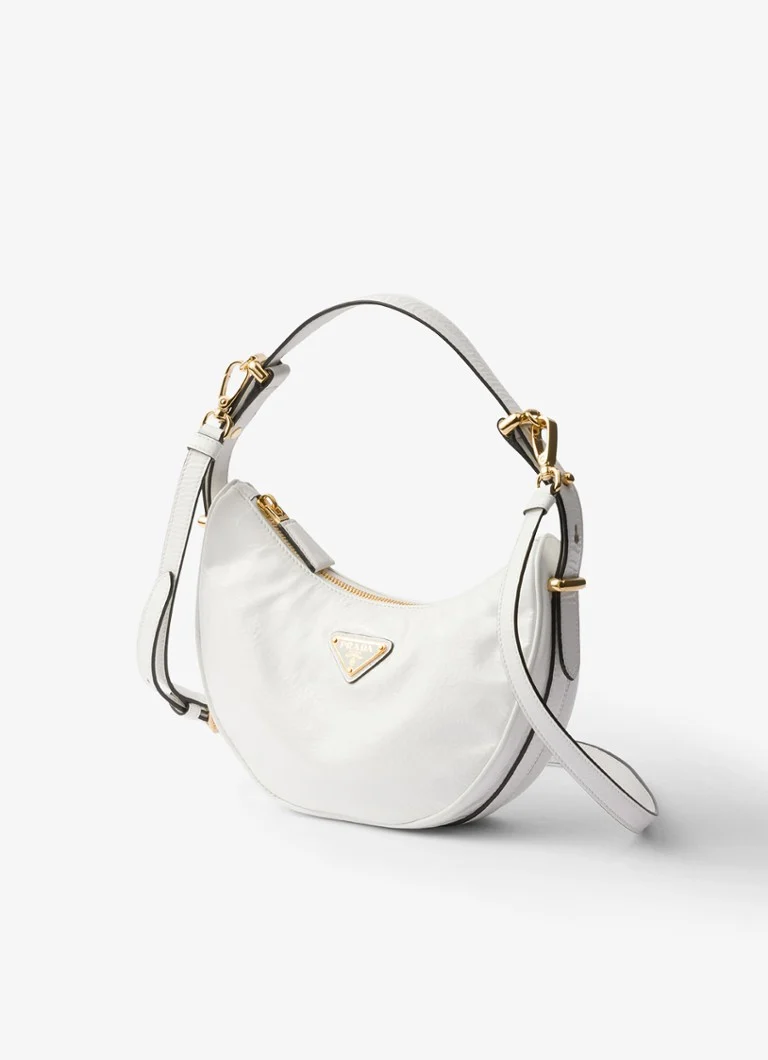Prada Arqué patent leather shoulder bag