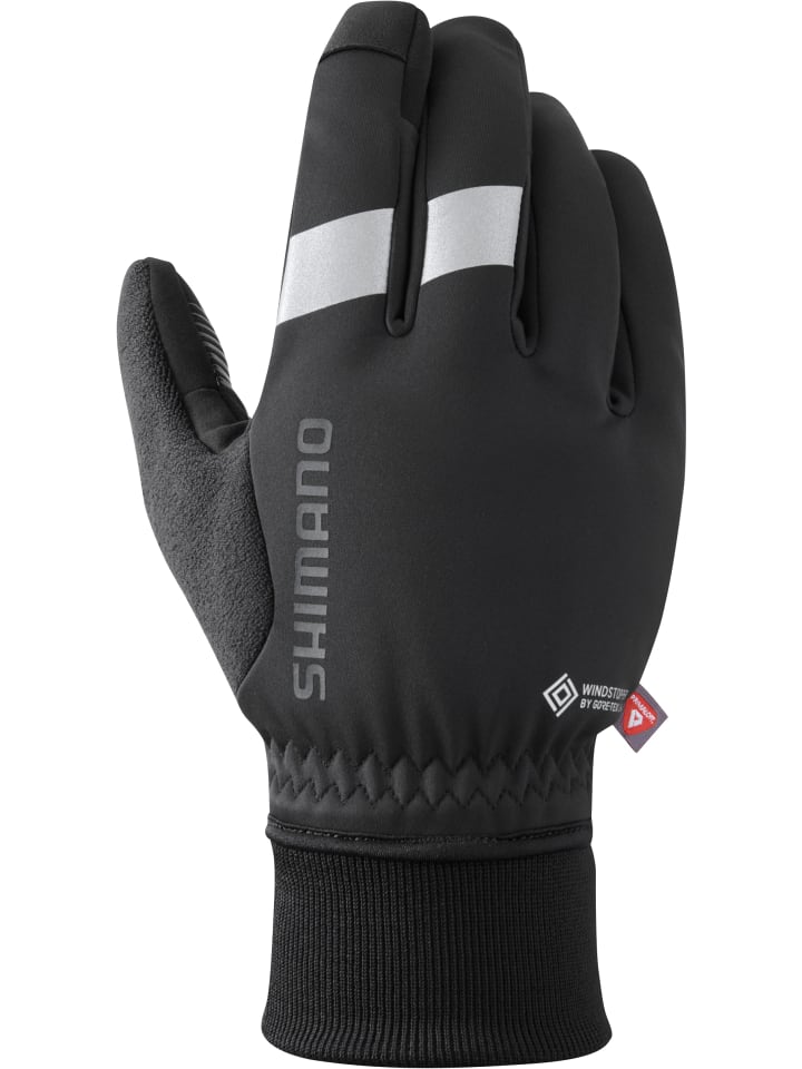 SHIMANO Fahrrad-Handschuhe WINDSTOPPER Primaloft in schwarz günstig kaufen