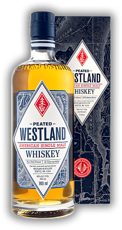 Westland Peated American Single Malt Whiskey Westland Peated American Single Malt Whiskey Leicht torfiger Whiskey mit Röstaromen und Noten nach grünen Kräutern. 0,7	 Liter - Vol 46%