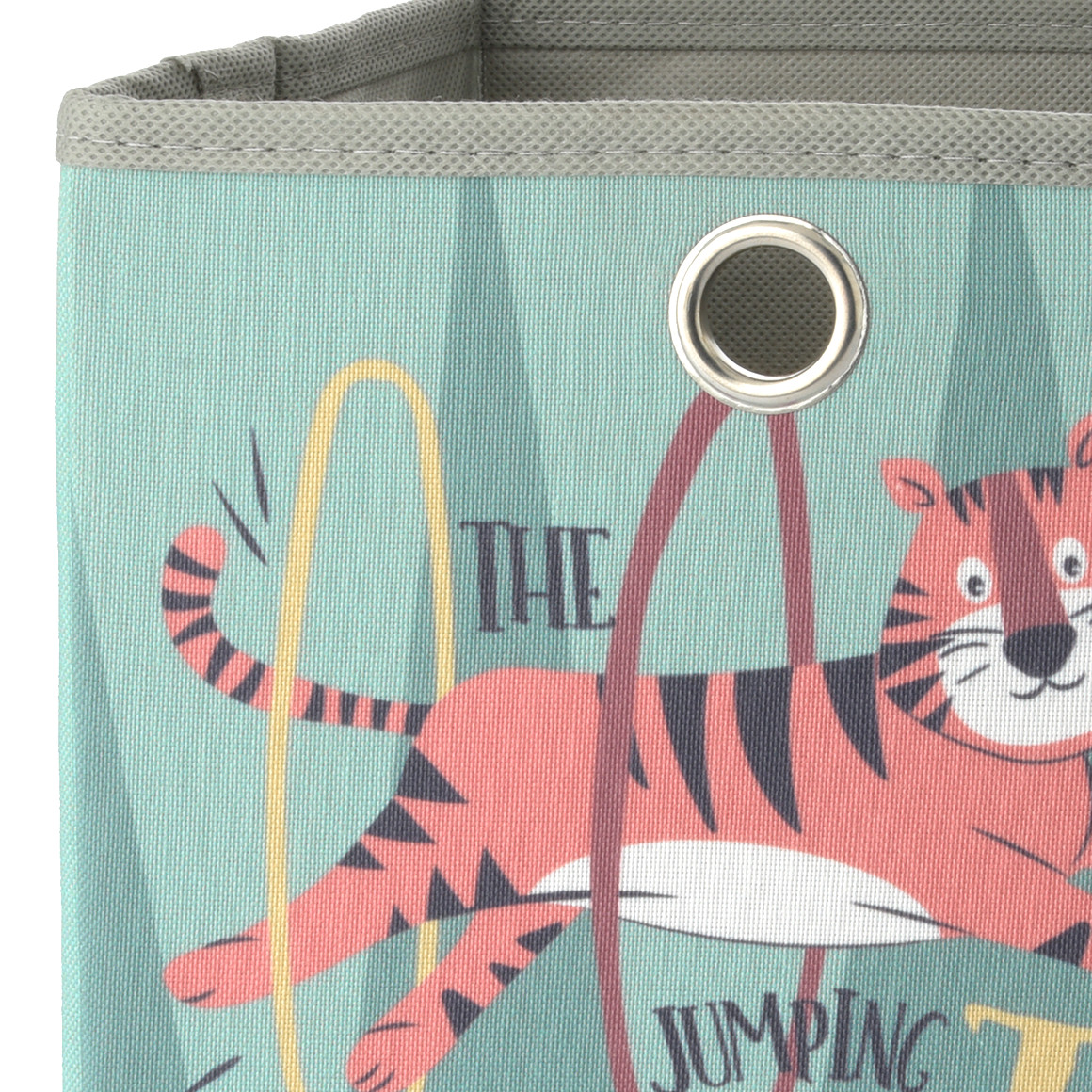 Kleine Aufbewahrungsbox mit Zirkus-Motiv