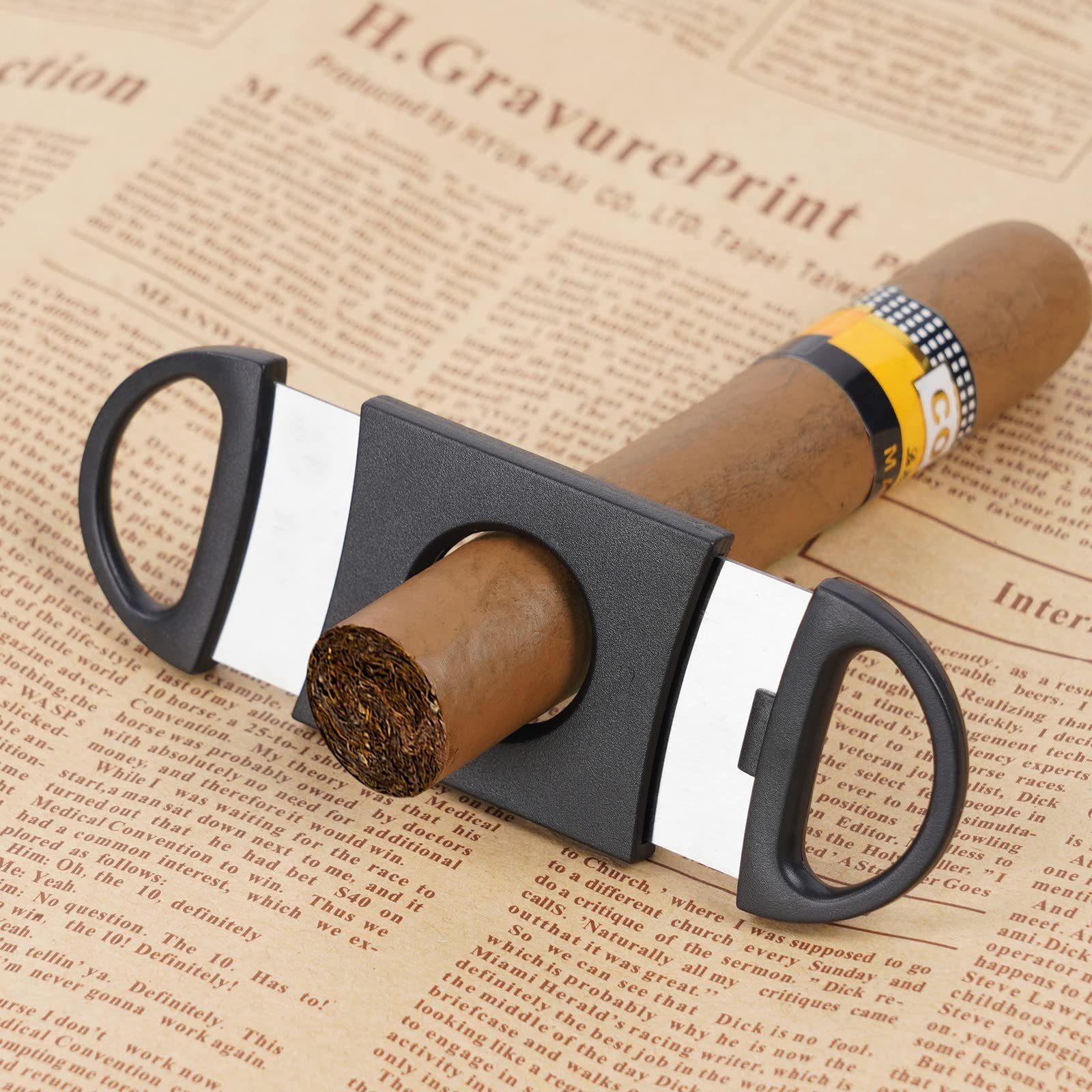 JedBesetzt Humidor Zigarrenschneider, Doppelte Klinge, für die meisten Größe Von Zigarren