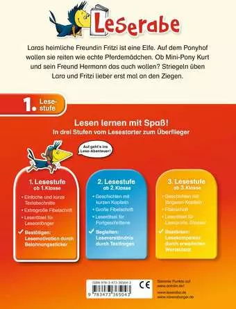 Leserabe - 1. Lesestufe: Lara und die freche Elfe. Auf dem Ponyhof