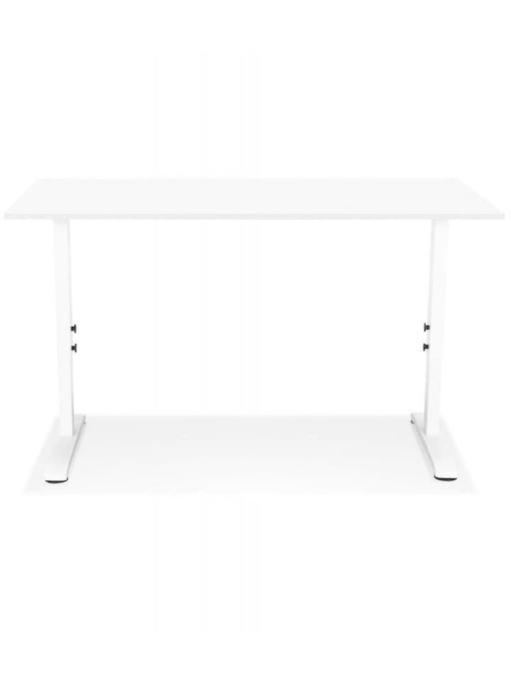 KADIMA DESIGN Höhenverstellbarer Schreibtisch aus Holz und Metall | Modern Weiß in Weiß günstig kaufen