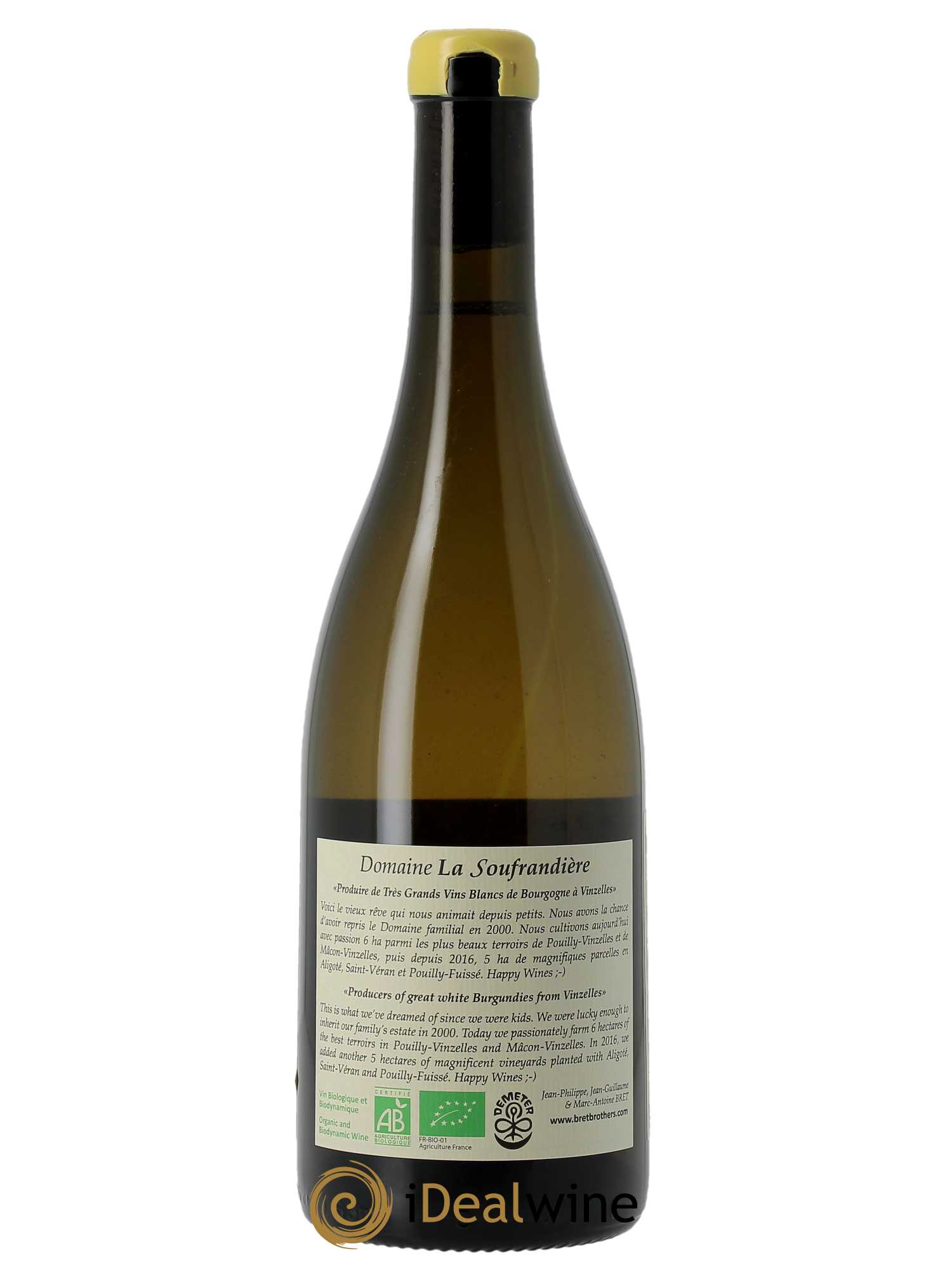 Pouilly-Vinzelles Les Longeays La Soufrandière - Bret Brothers  2016 - Lot de 1 Bouteille