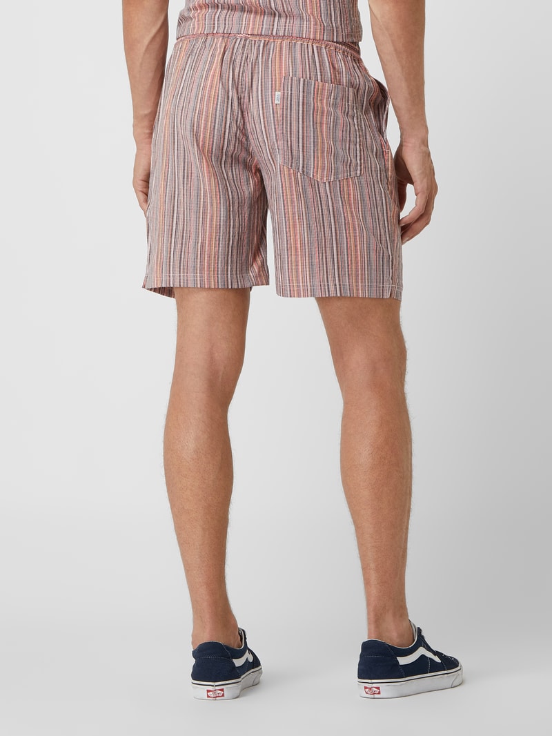 Shorts mit Streifenmuster in rostrot