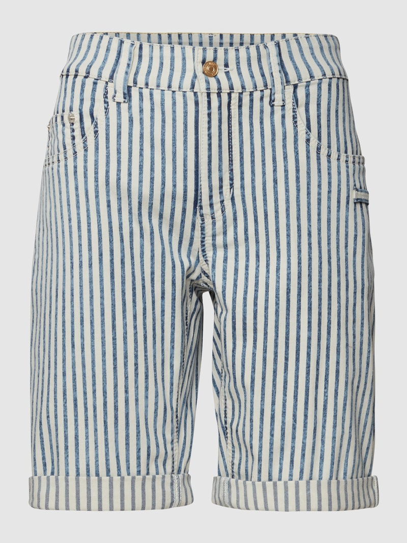 Shorts mit Streifenmuster in blau