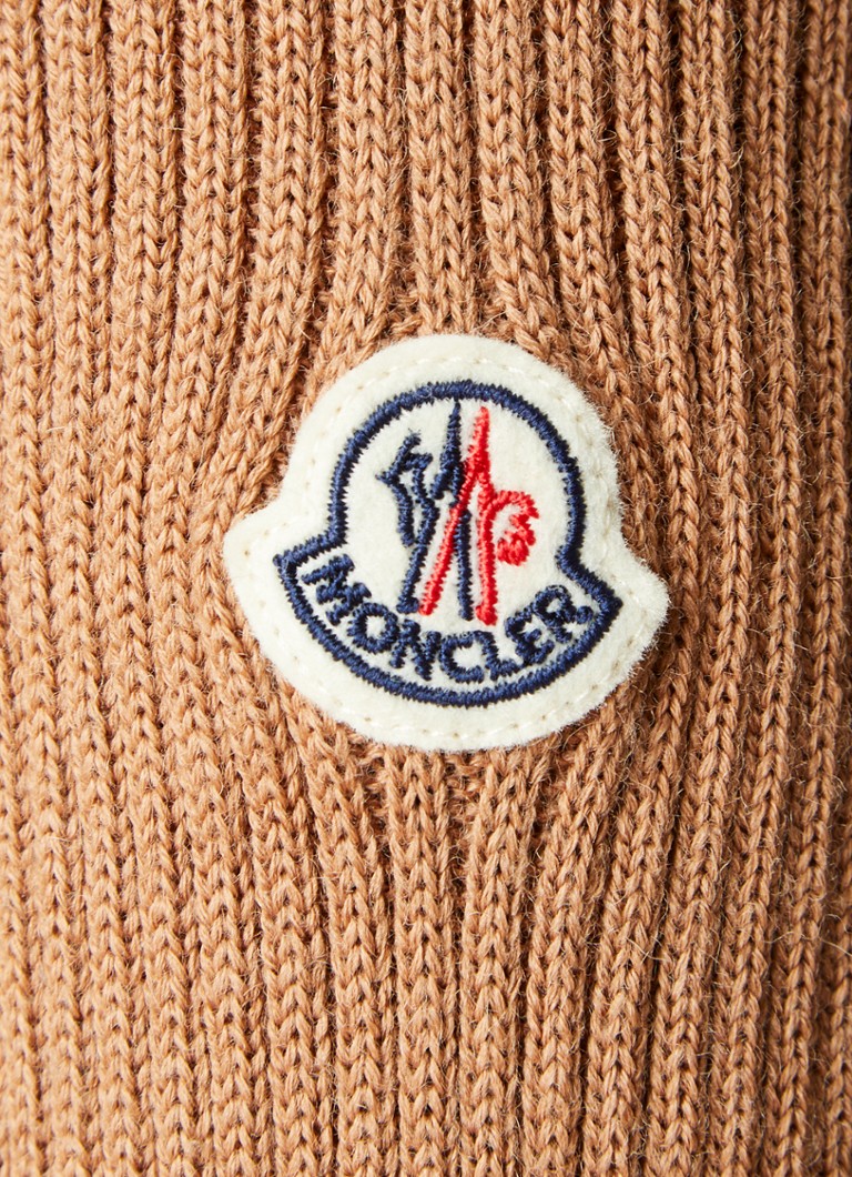 Abito midi Moncler in maglia a coste di misto lana