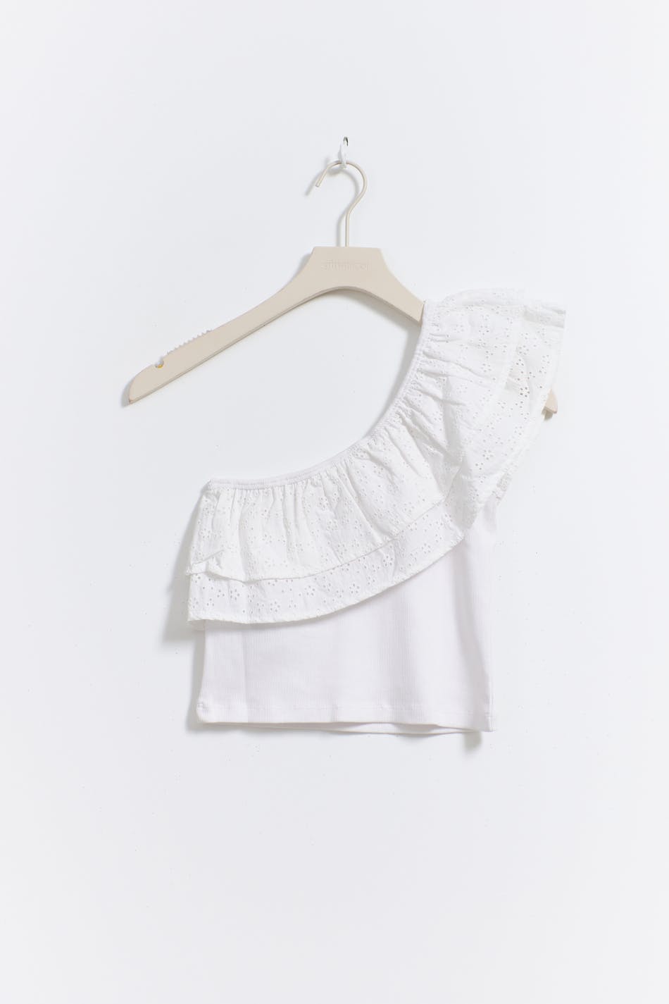 Y one shoulder frill top