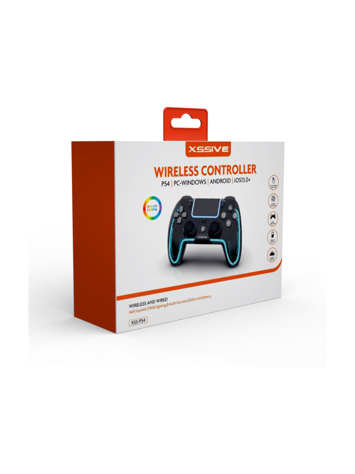 COFI 1453 RGB Wireless Controller für PS4 - Schwarz in Schwarz günstig kaufen onesize