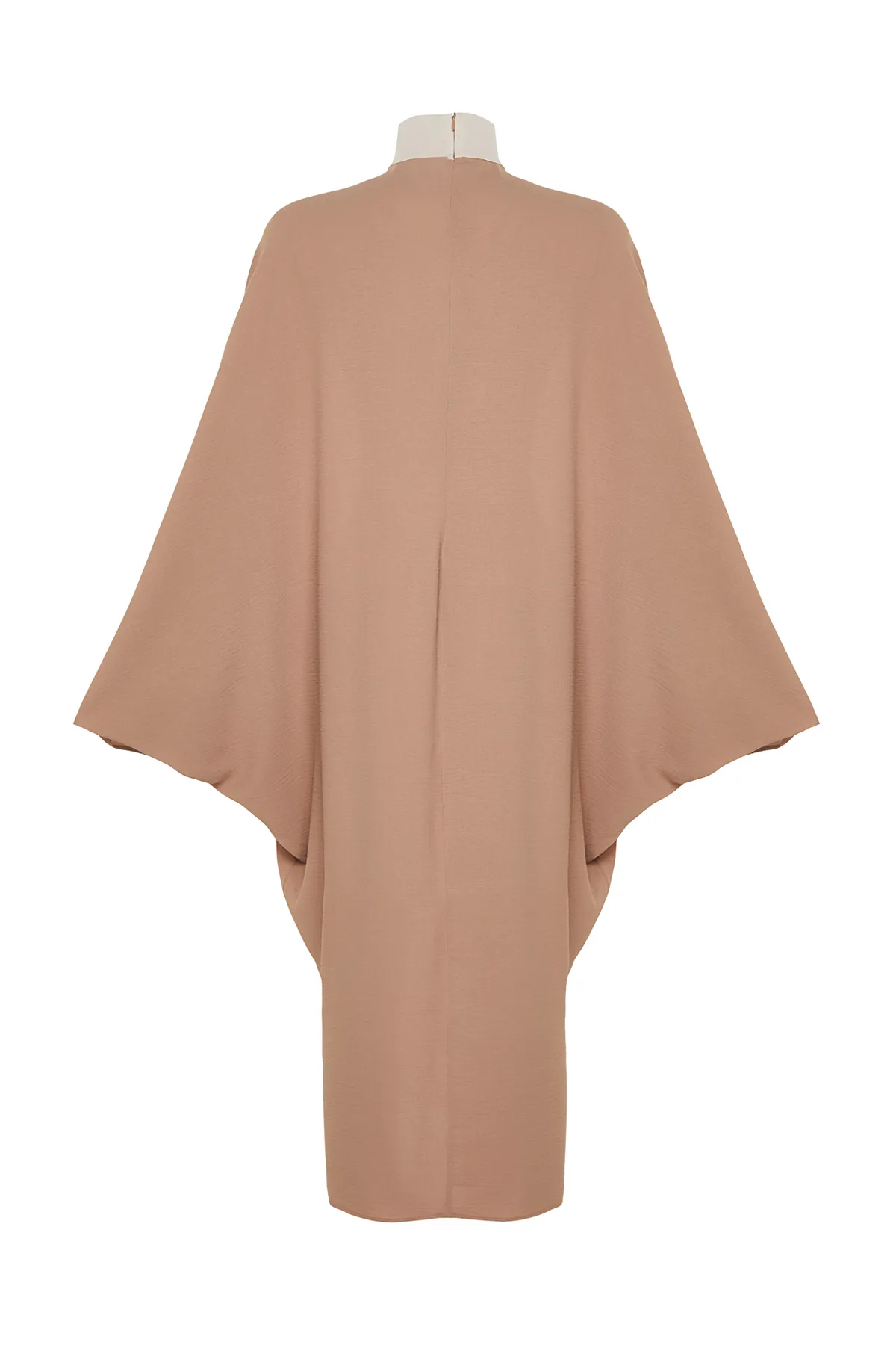 Trendyol Modest  Steinfarbenes, gewebtes Aerobin-Kaftankleid mit Blockfarben TCTSS24KK00000