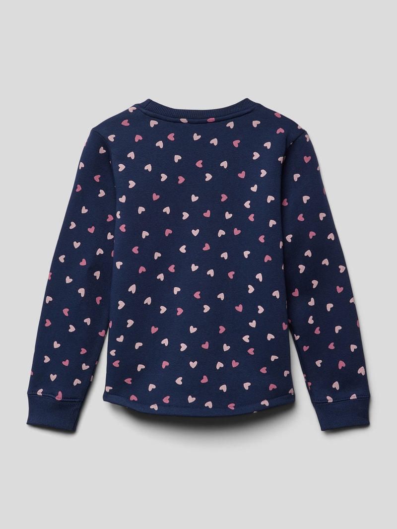 Sweatshirt mit Allover-Muster in blau