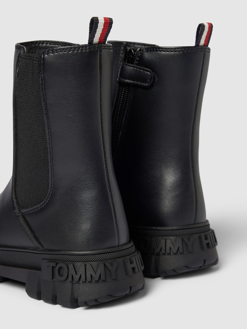 Chelsea Boots in Leder-Optik Modell 'MICHIGAN' in schwarz
