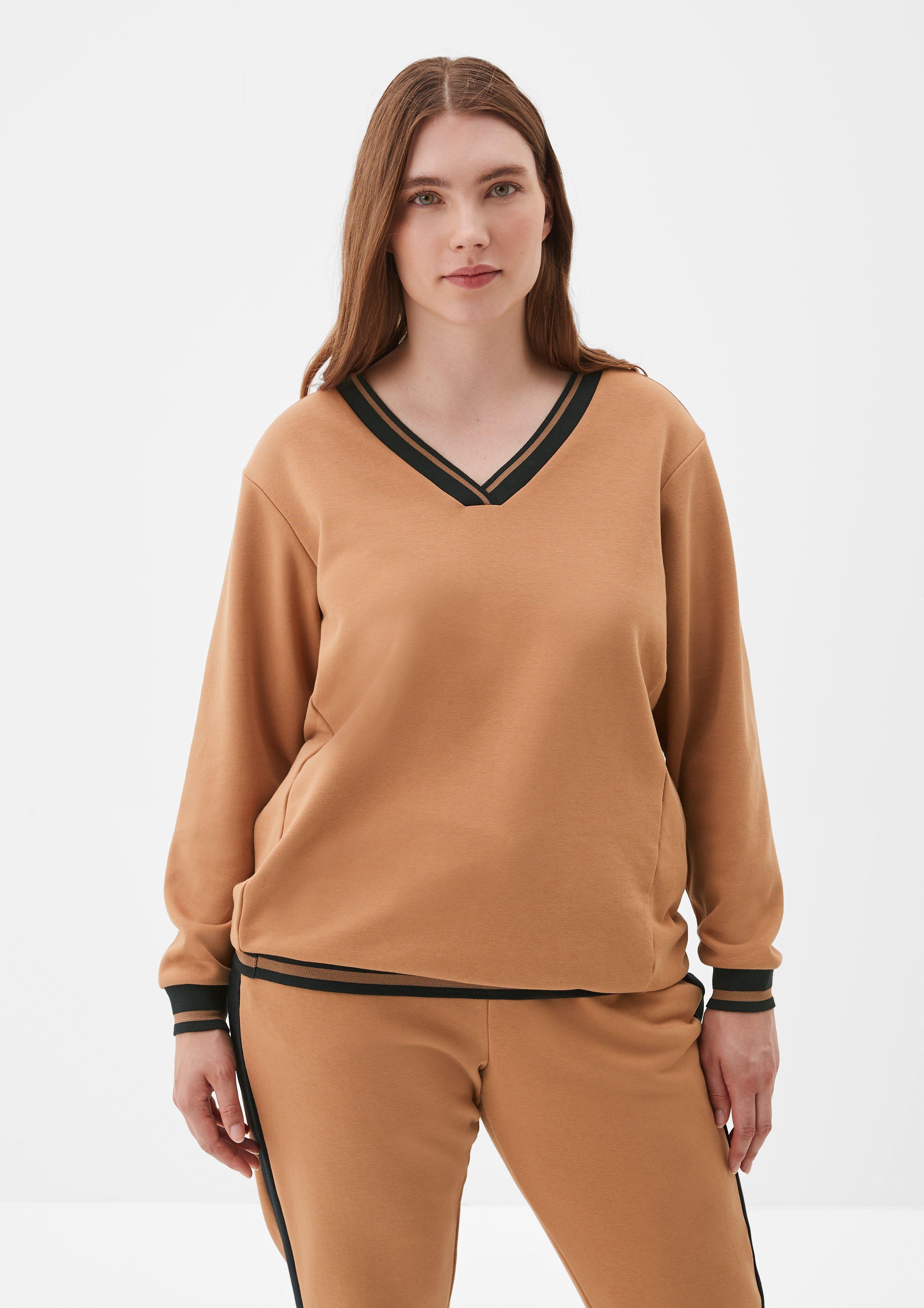 Sweatshirt mit Rippbündchen  2121638-8748