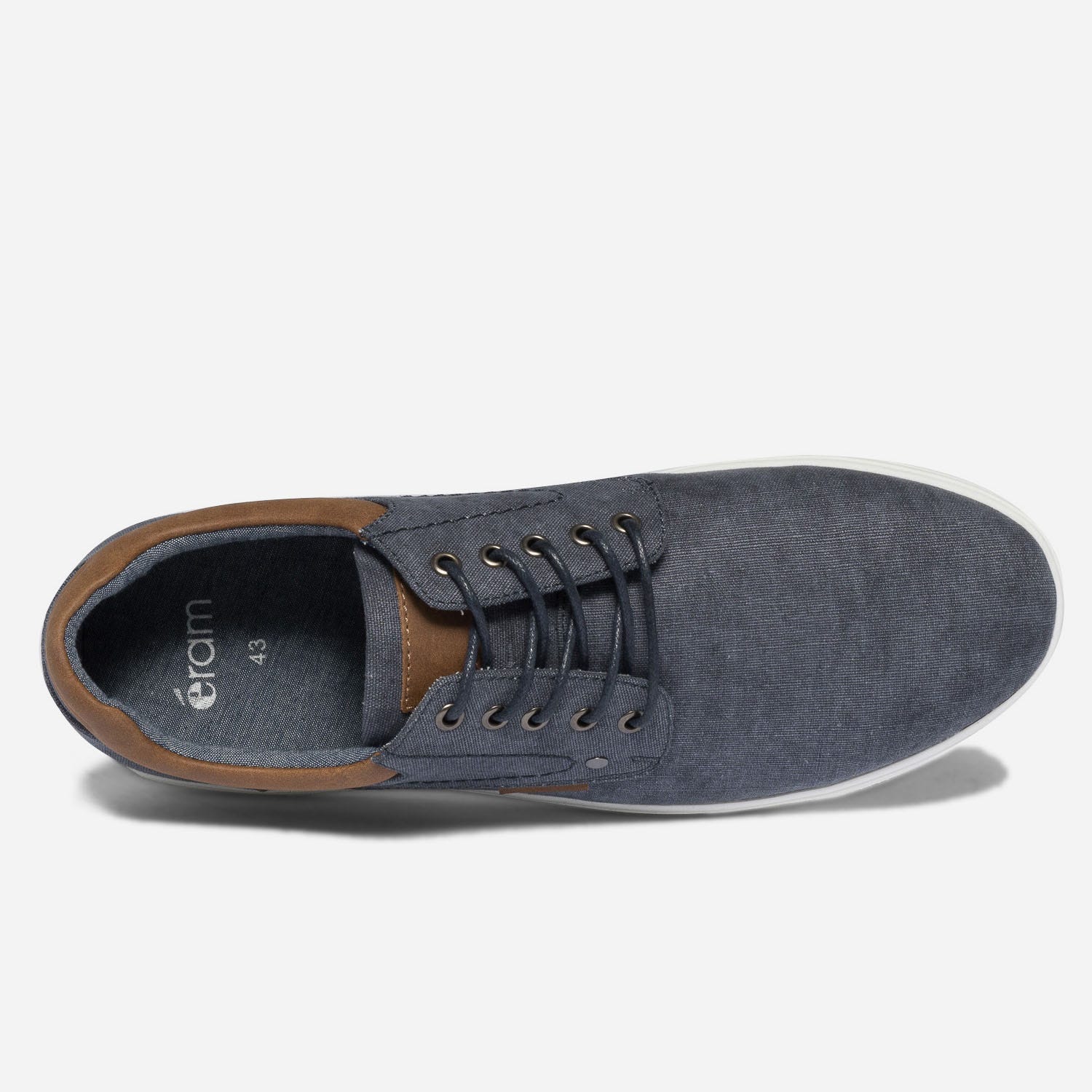 Tennis marine en textile façon jean