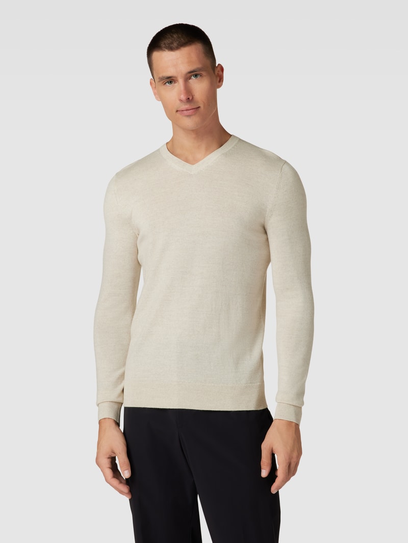 Strickpullover in ecru meliert