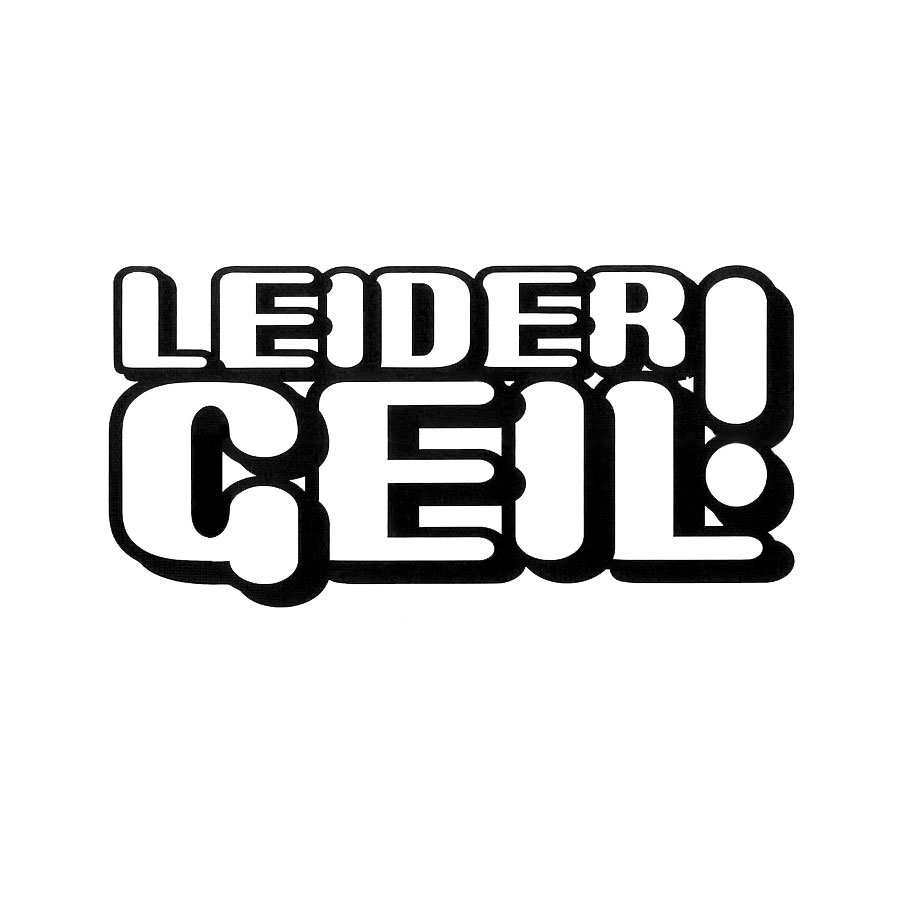 Aufkleber "LEIDER GEIL!", Auto-Sticker in Schwarz, selbstklebend, 1 Stück - ATU
