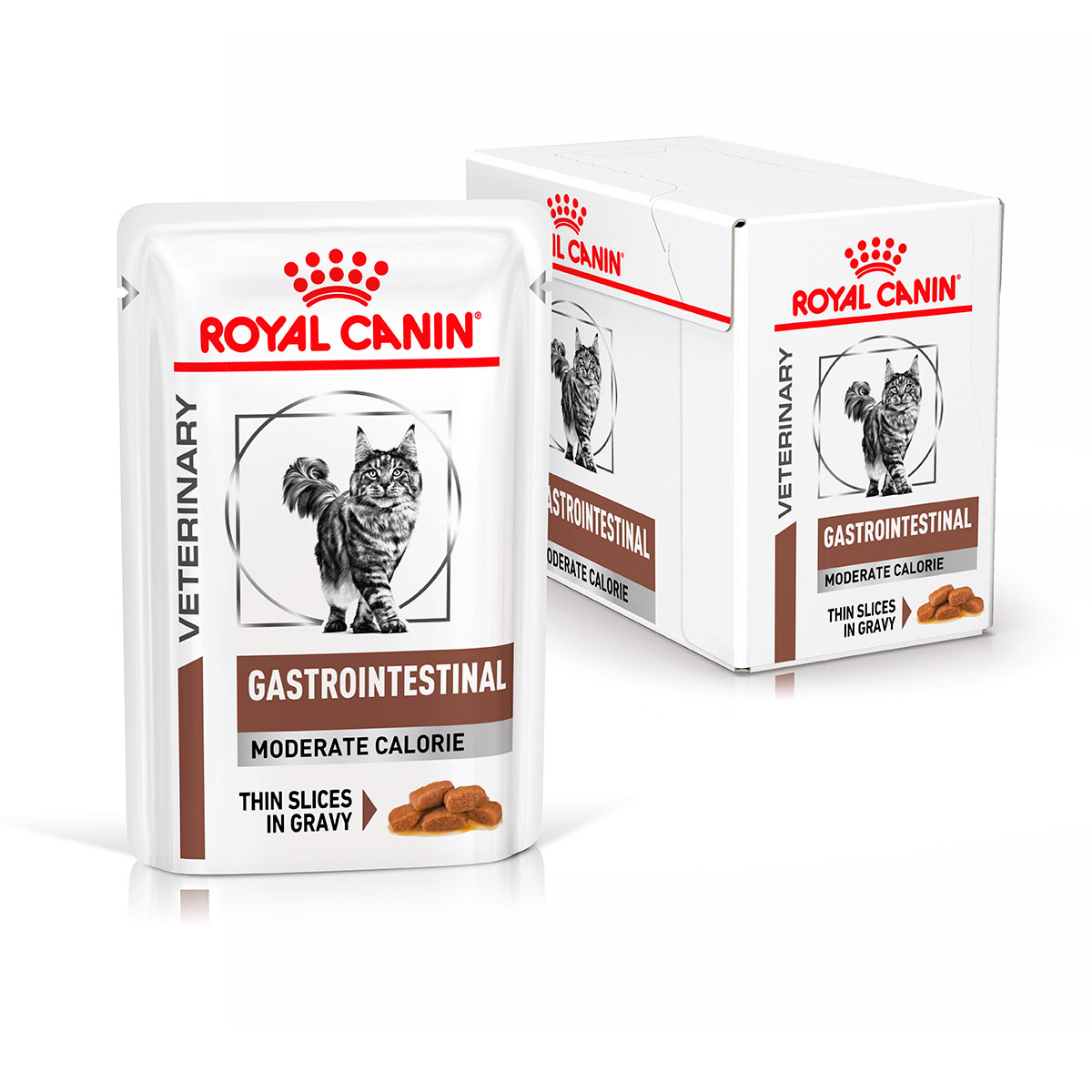 ROYAL CANIN Veterinary GASTROINTESTINAL MODERATE CALORIE Nassfutter für Katzen 12x85g
