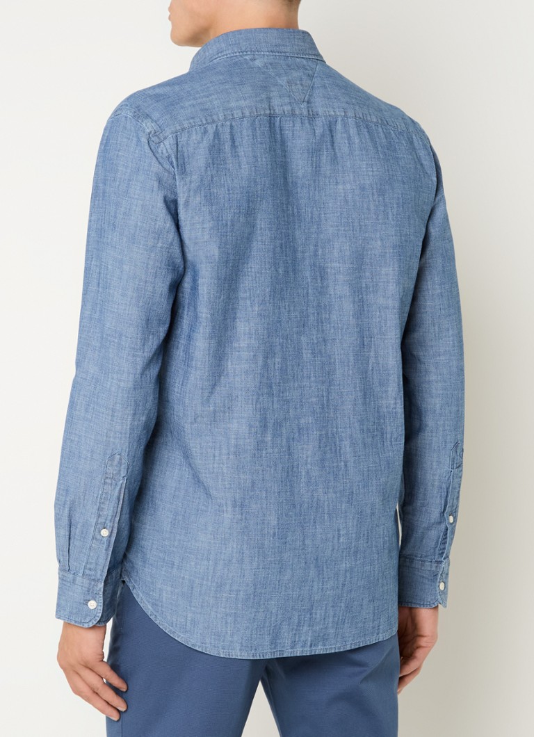 Tommy Hilfiger srajca iz chambray kroja z vezenim logotipom